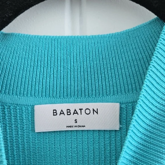 Babaton Blue Ribbed Bodycon Mini Dress - Picture 2 of 6